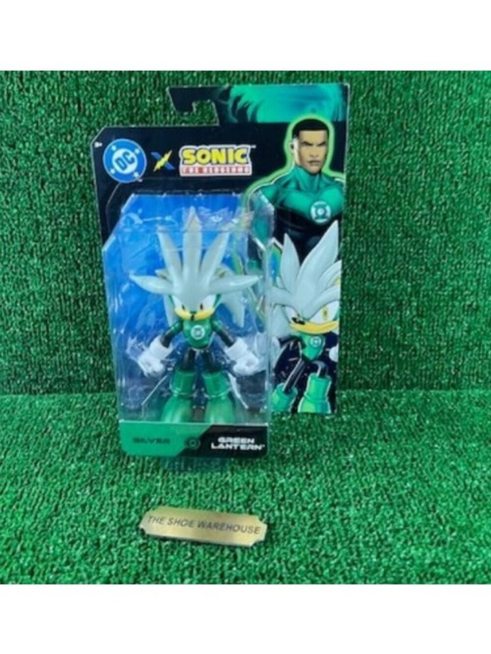 Sonic the Hedgehog Silver Green Lantern Action Figure DC x Sonic Crossover NEW